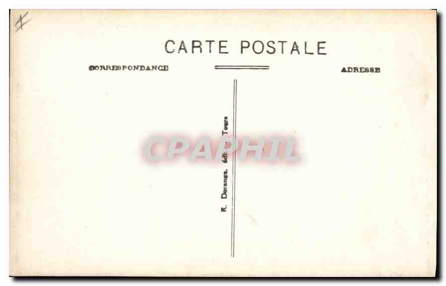 CPA TOURS- Le Palais de Justice et l'Hôtel- de-Ville — Verso