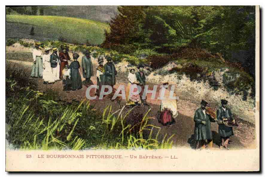 CPA Folklore Le BOURBONNAIS PITTORESQUE-UN BAPTÊME