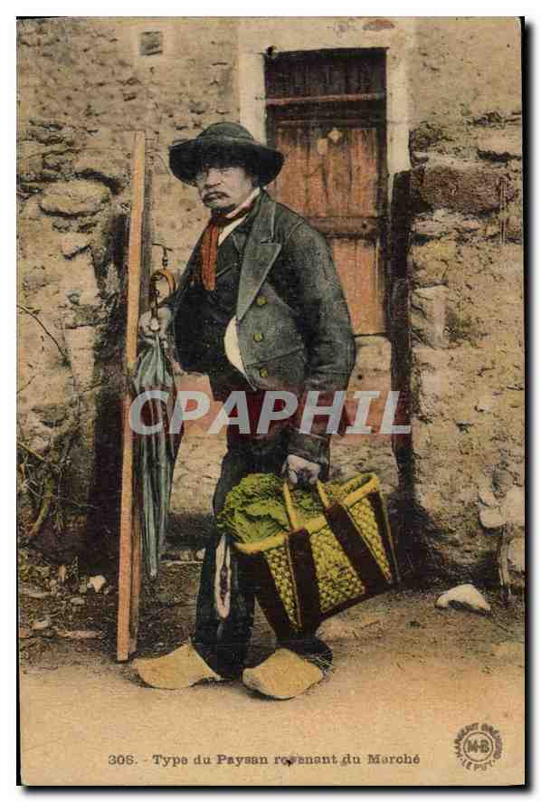 CPA Folklore Type de Paysan provenant du Marché