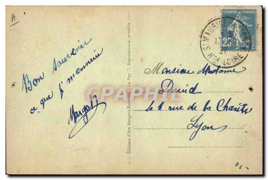 CPA Folklore Type de Paysan provenant du Marché — Verso