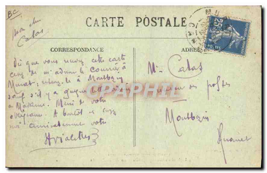 L'Auvergne pittoresque — La Vie de Famille — Per & Mauro, Amillac — Verso