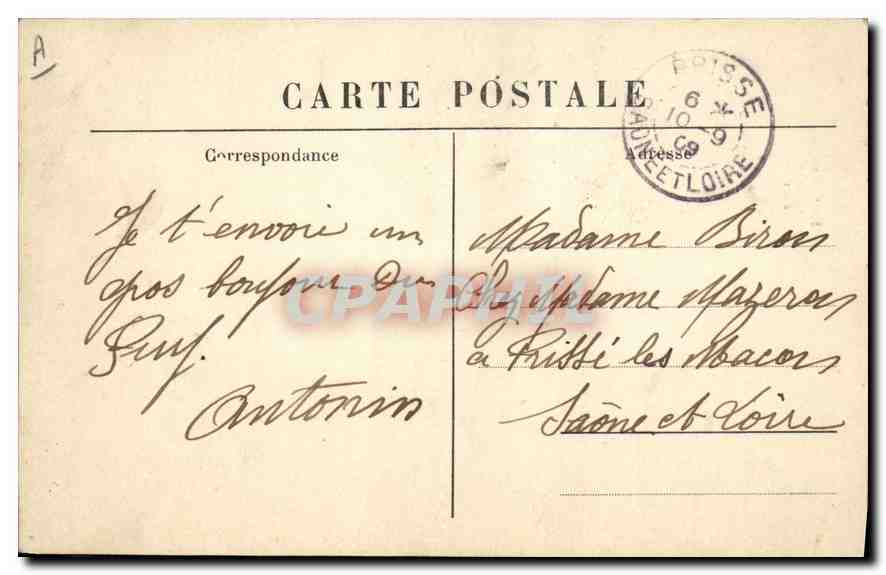 Coiffe à l'ombrage — Coiffure riche et originale des coquettes paysannes cévenoles — M B, n° 302 — Verso