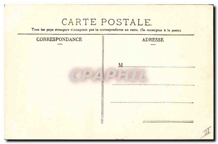 CPA Folklore Costume de Riom — Verso