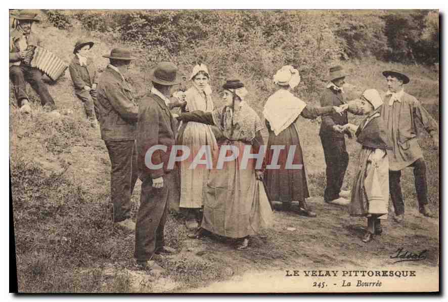 CPA Folklore LE VELAY PITTORESQUE La Bourrée