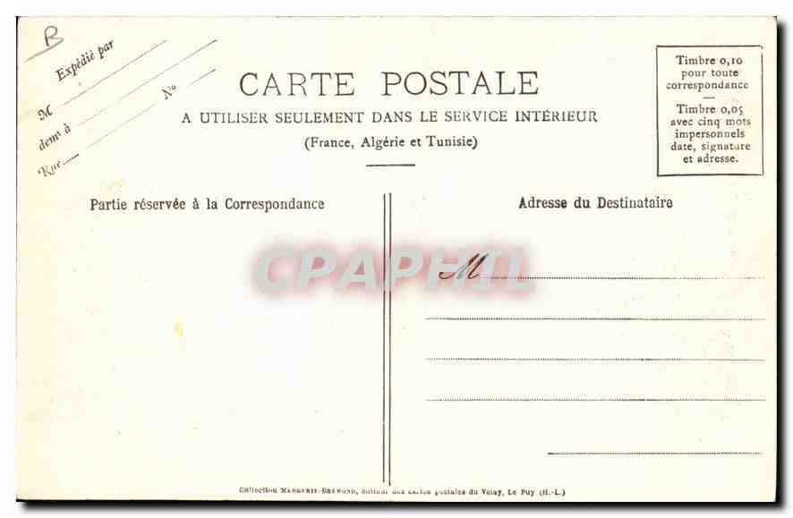 CPA Folklore La Bourrée du Velay mouvement de valse gai et bien rythmé dont la musique est souvent d — Verso