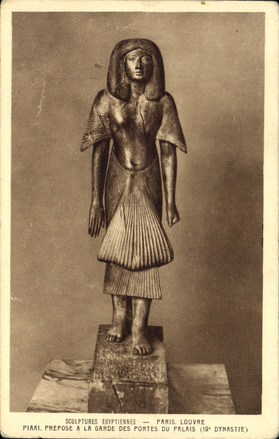 Sculptures égyptiennes — Piaai, préposé à la garde des portes du palais (19e dynastie) — Paris, Louvre