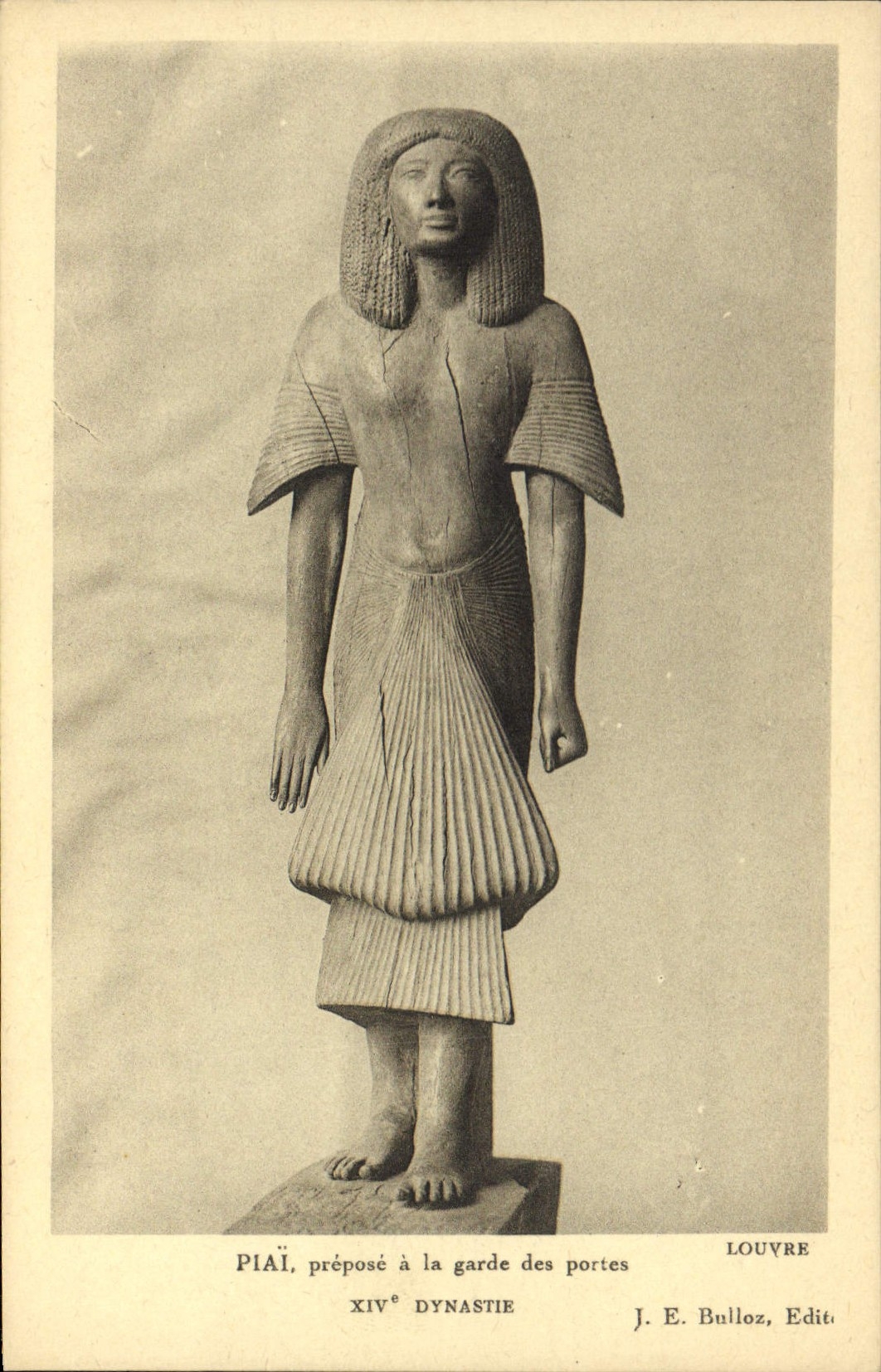 Statue de Piaï, préposé à la garde des portes — XIVe dynastie — J. E. Bulloz, éditeur