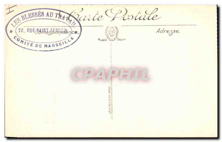 Albert (Somme) — Vue de la Basilique intacte au milieu des ruines — Vue Paris n° 6/7 — Rückseite