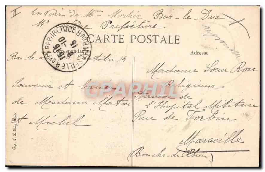 CPA Militaria VARSINCOURT - Tombes — Rückseite