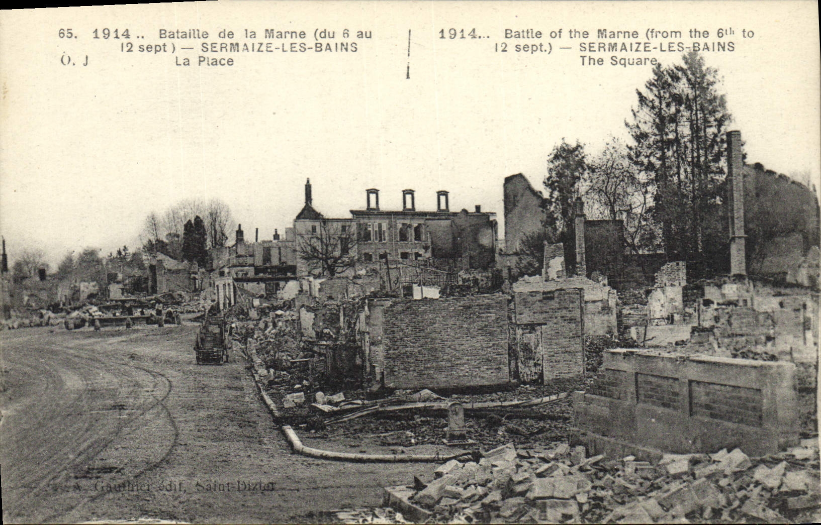 Bataille de la Marne — Sermaize-les-Bains — O.J. Gauchier Édit. Sàter-Dizho