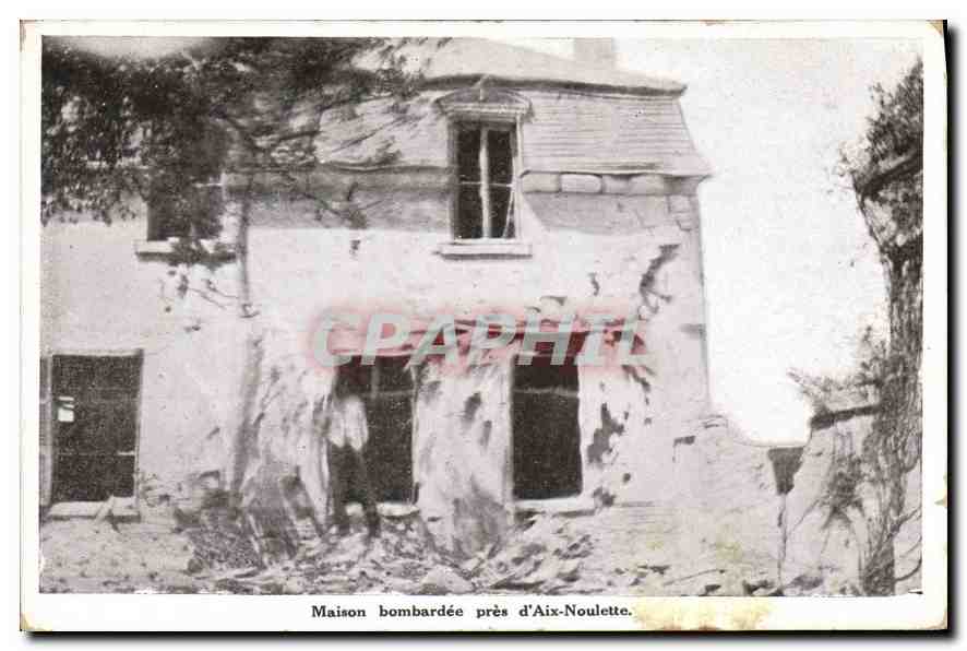 Damaged House Near Aix-Noulette — View of Damage — Publisher Unknown