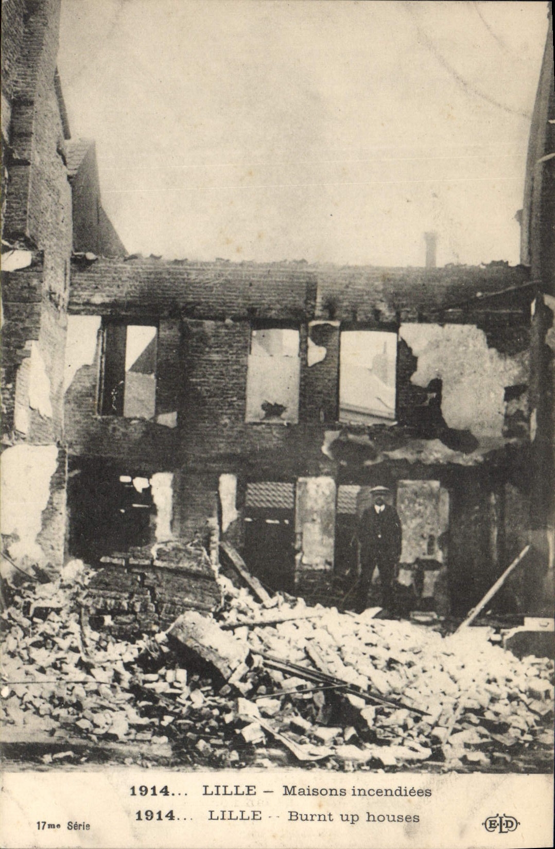 Lille — Maisons incendiées — 17me Série — Éditeur E.P.D.