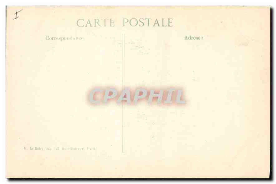 Près de REIMS — L'Église de Saint-Prix bombardée par les Allemands — Éditeur Le Dufey, série 14 — Verso