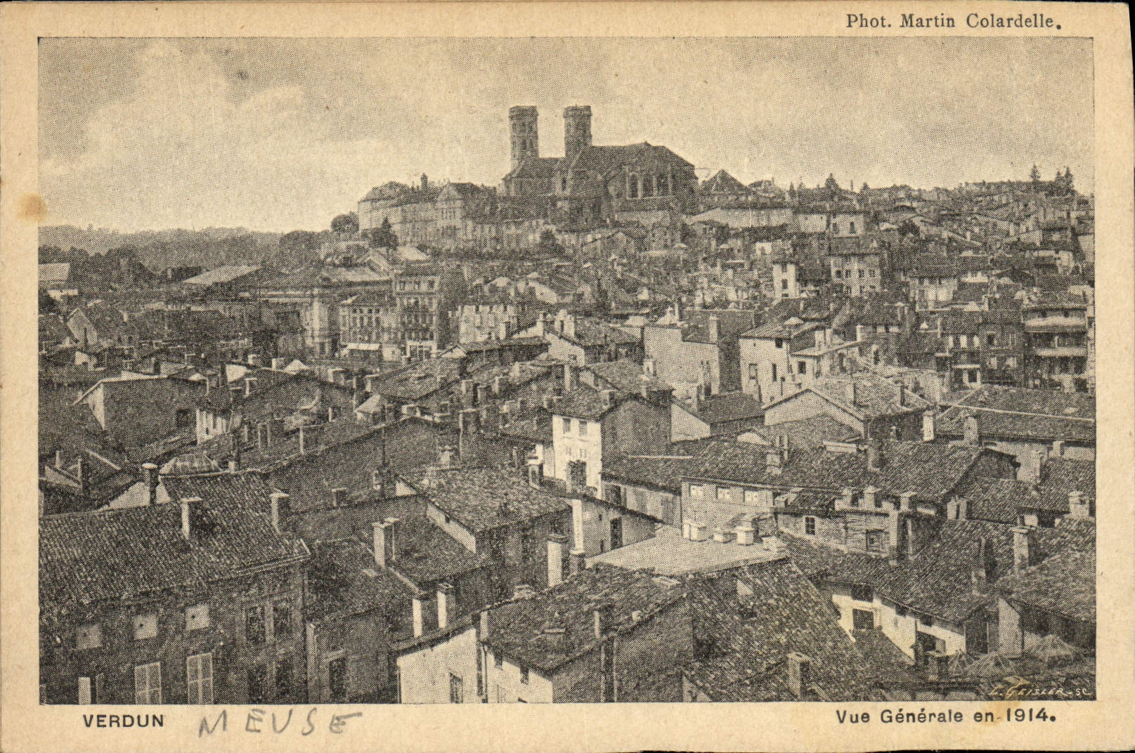 CPA Militaria Verdun Vue Générale en 1914