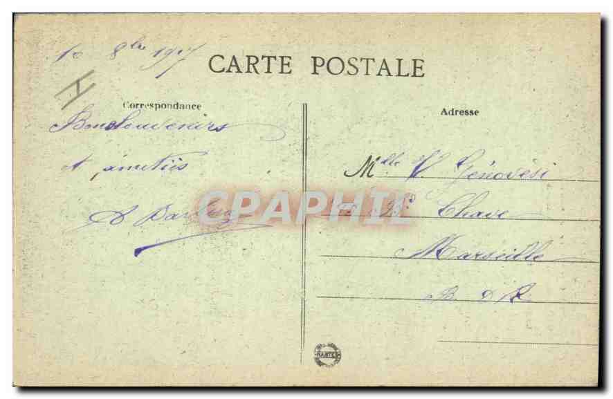 CPA Militaria SOISSONS (Aisne)- La Cathédrale. La Guerre 1914-17 — Rückseite