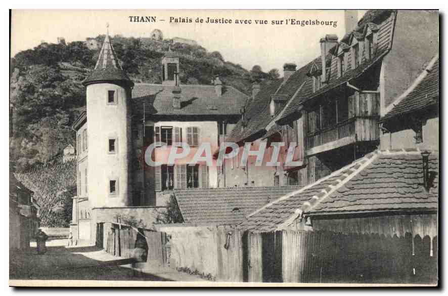 CPA THANN - Palais de Justice avec vue sur l'Engelsbourg