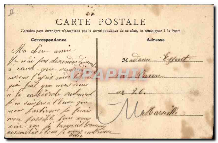 CPA Toulouse - Palais de Justice  — Verso