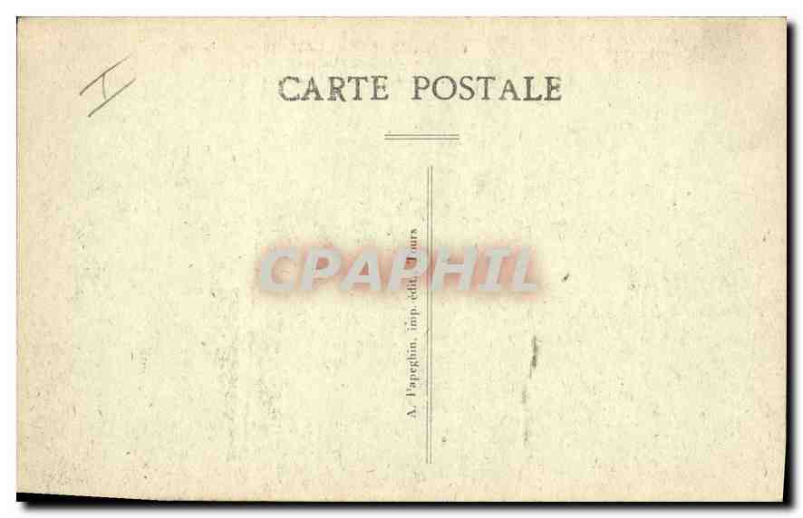 CPA TOURS - Le Palais de Justice et le Nouvel Hotel de Ville — Verso