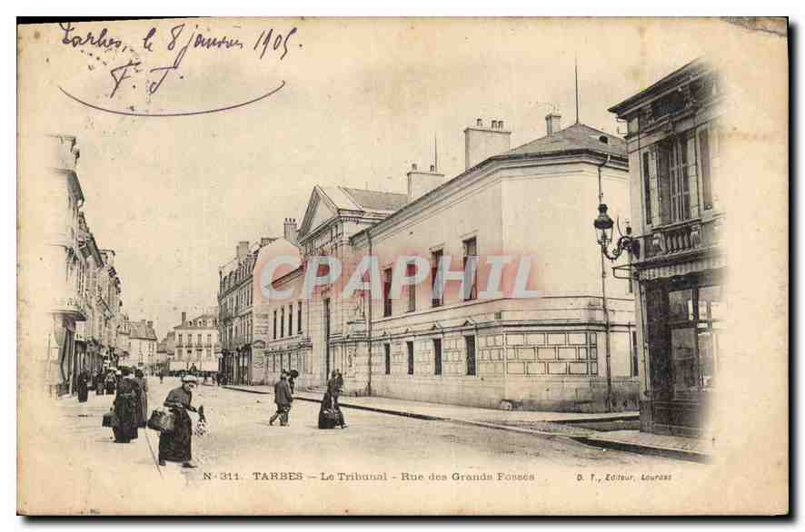 CPA TARBES - Rue des Grandes Fossés