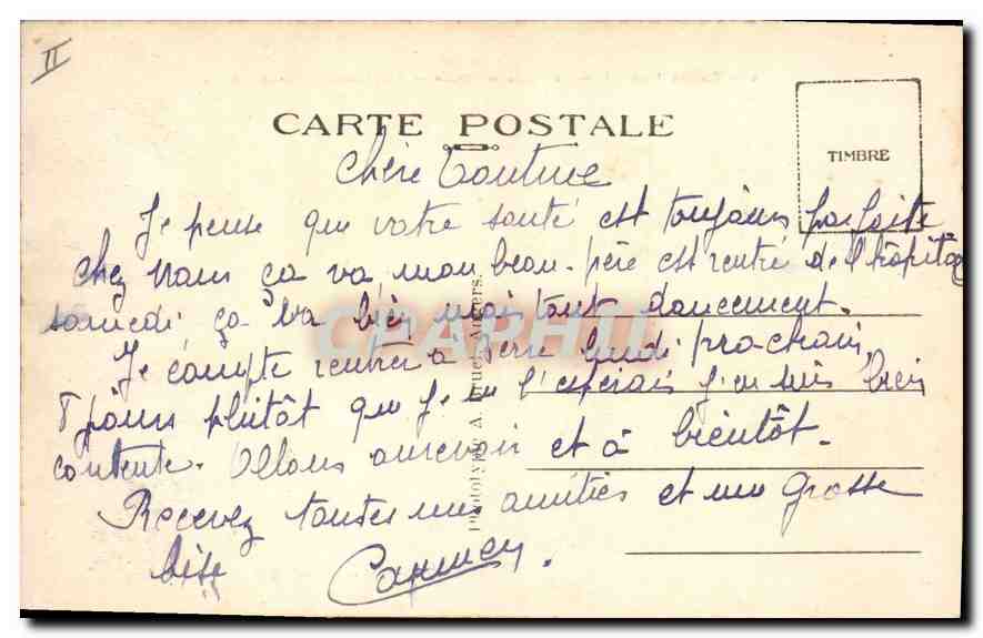 CPA Tours.- Le Palais de Justice — Verso