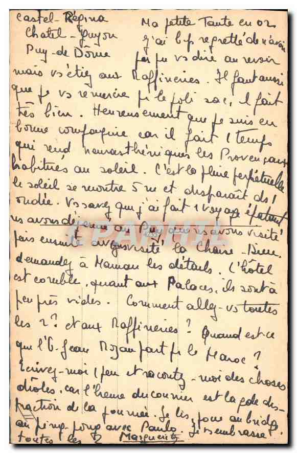 CPA Folklore EN AUVERGNE — Verso