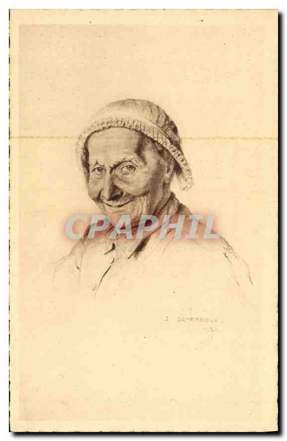 Portrait d'une femme âgée — S. Scherbeck, 1930 — Édition des Imprimeries A. Humblot et Cie, Nancy