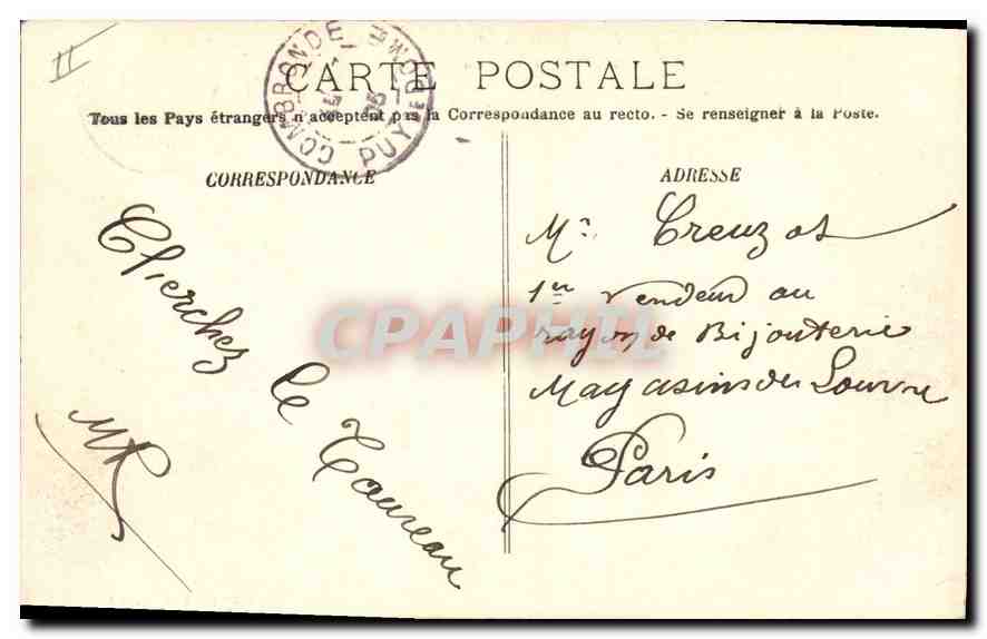 L'Auvergne pittoresque — Vaches au pâturage — Compromont (Puy-de-Dôme) n°4020 — Rückseite
