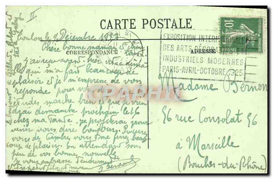 CPA Folklore La bourree — Verso