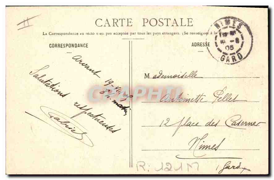 CPA Folklore Types de Brioude et des environs — Verso
