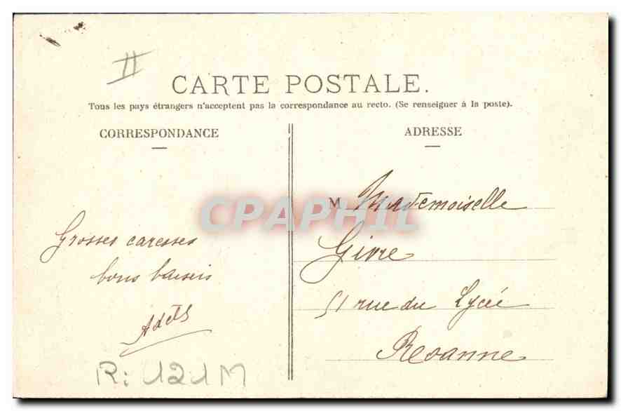 CPA Folklore La bourree — Verso