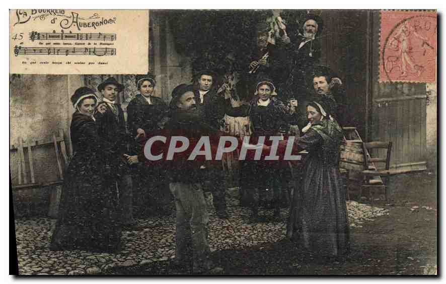 CPA Folklore La bourree