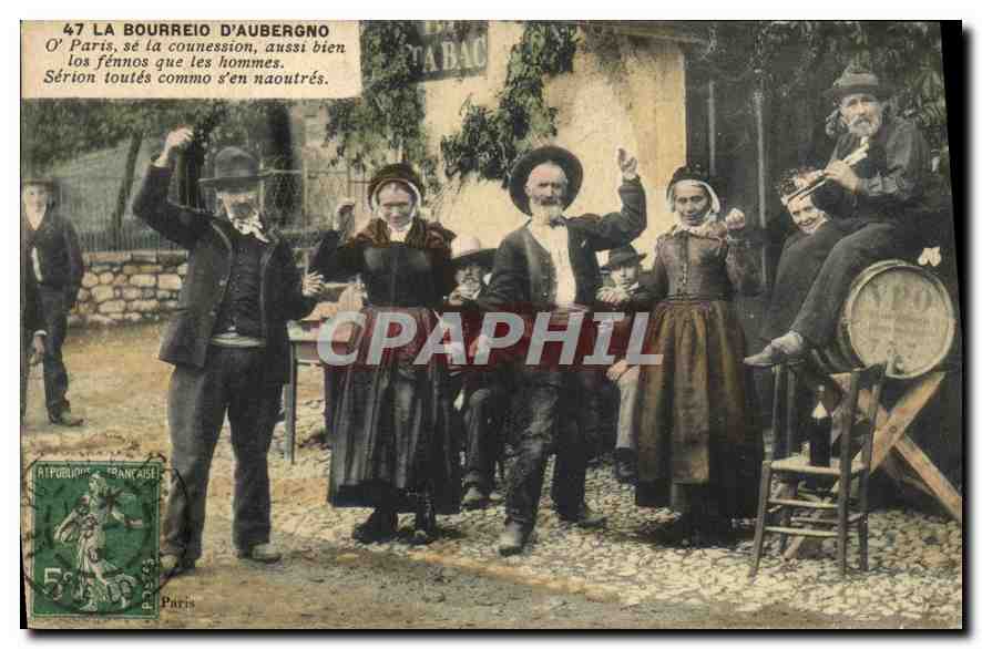 CPA Folklore Le bourree