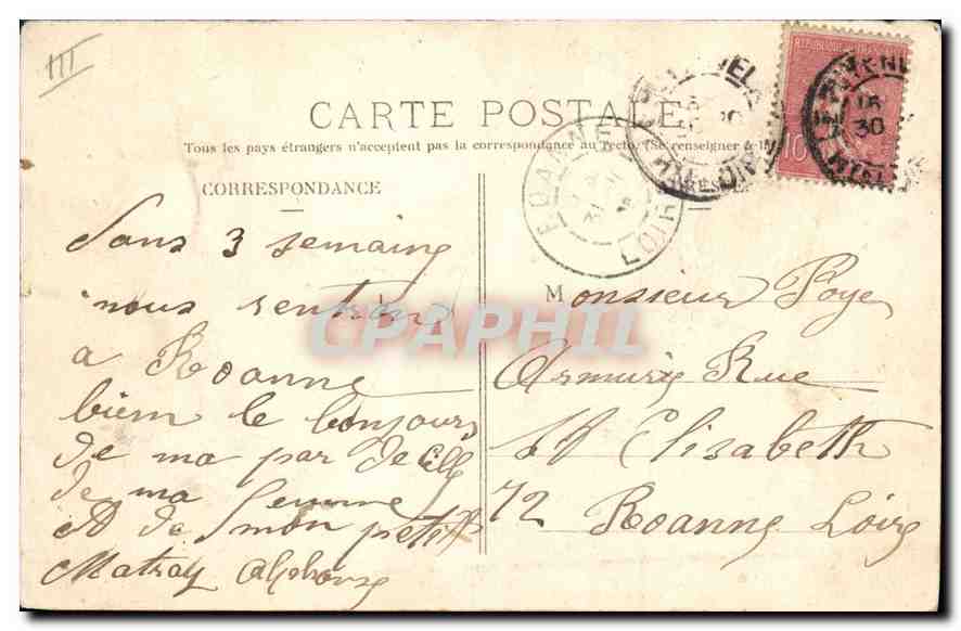 CPA Folklore La bourree — Verso