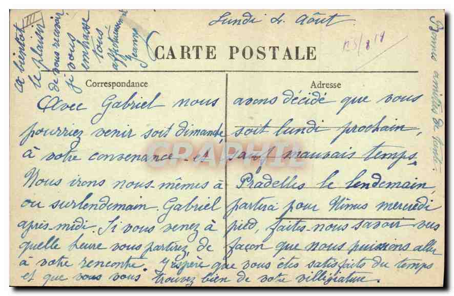 CPA Folklore La Bourree — Verso