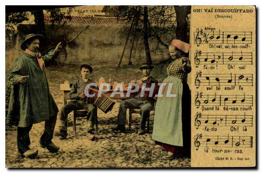 CPA Folklore La Bourree