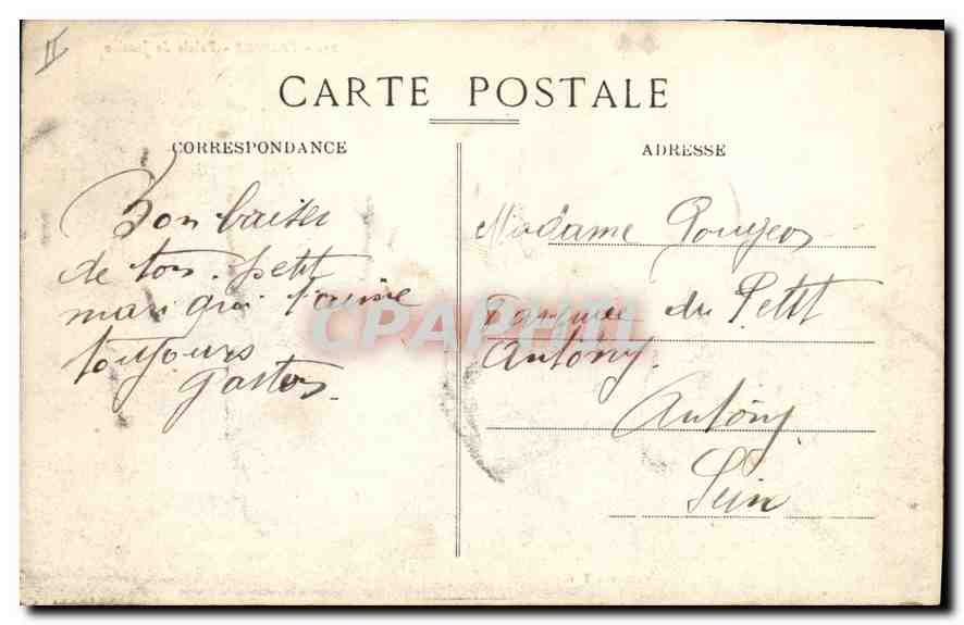 CPA TROYES Palais de Justice — Verso