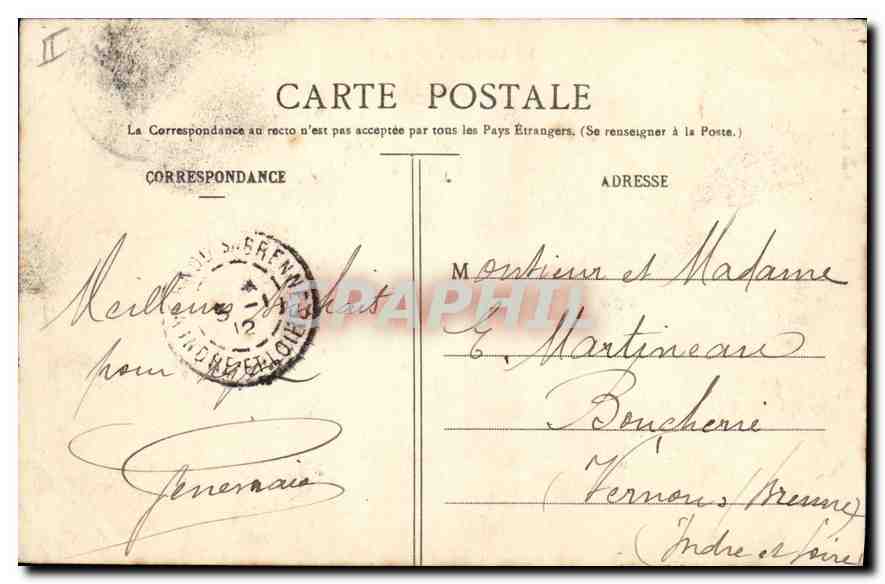 CPA VERDUN Le Palais de Justice — Verso