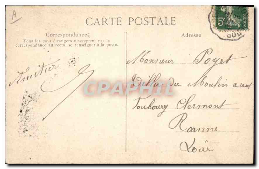 CPA Folklore L'AUVERGNE PITTORESQUE — Verso