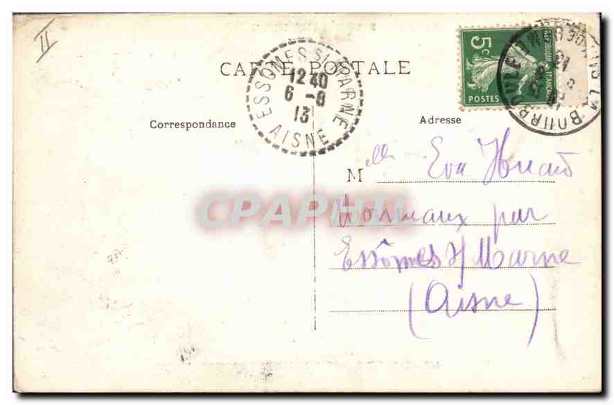 CPA Folklore BOURREE ENFANTINE. - MILLE BONS SOUHAITS D'AUVERGNE — Verso