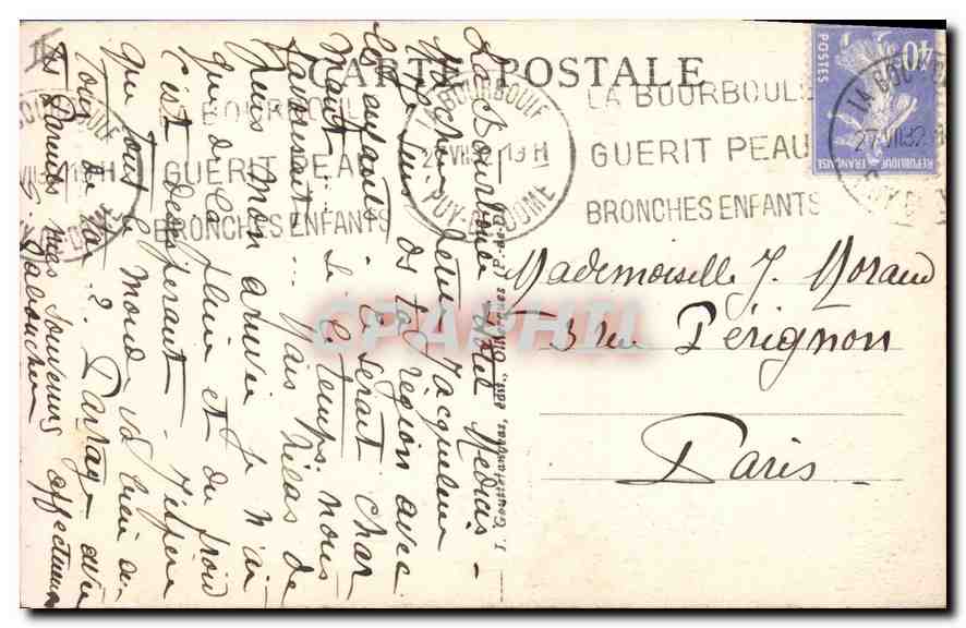 CPA Folklore 1027 L'AUVERGNE- Riche Paysanne — Verso