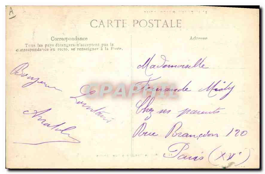 CPA Folklore L'AUVERGNE PITTORESQUE. - 1435 Petites Paysannes Auvergnates  — Verso