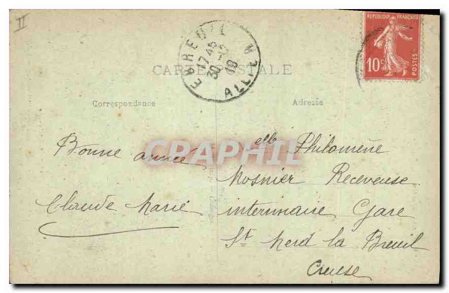 CPA Folklore Le Bourbonnais. - Confidences. L'heure est propice aux confidences cependant chacun se  — Verso