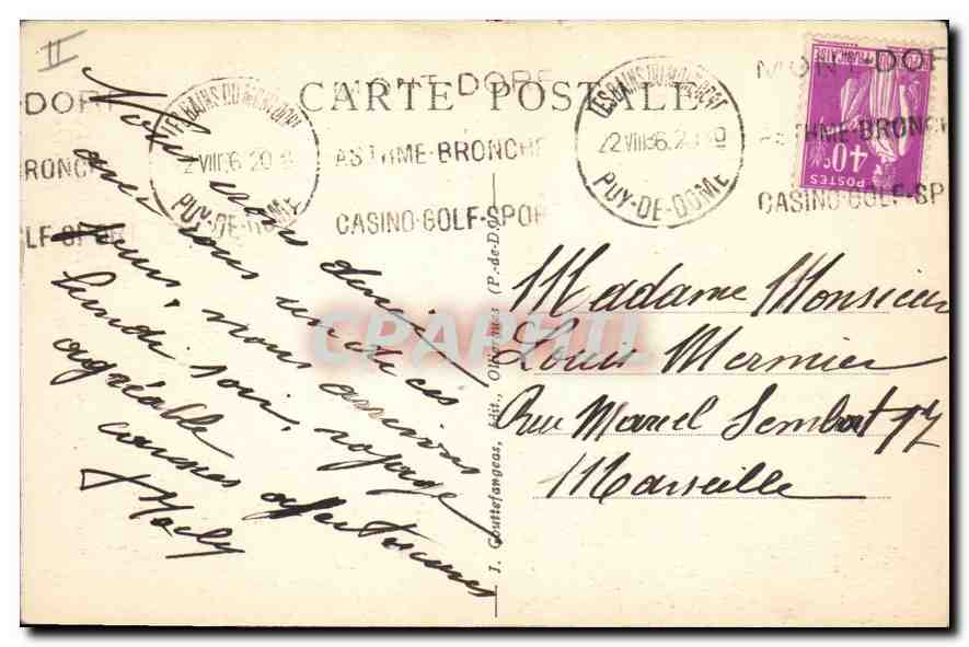 CPA Folklore 1212- L'AUVERGNE. Dans les temps  Jamais bien une bise Maintenant je prefere une prise — Verso