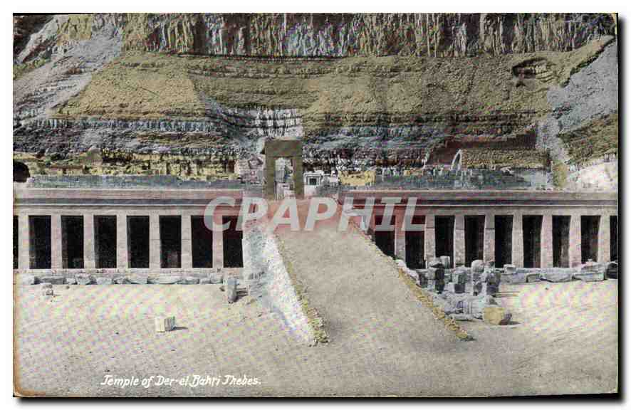 Temple de Der-el-Bahri à Thèbes — Éditeur : Ephthimos Prères, Port Said