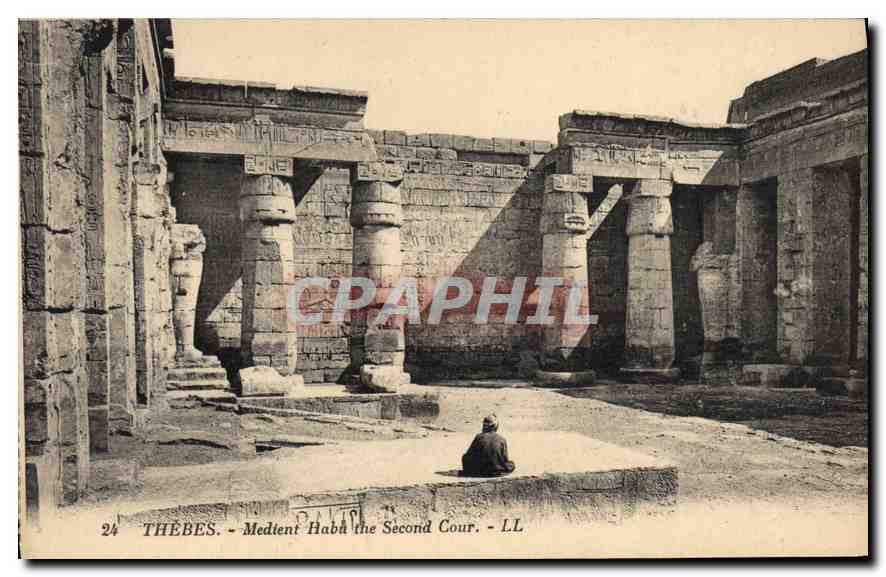 Thèbes - Medinet Habou, la deuxième cour - Lévy et Meurin, Paris