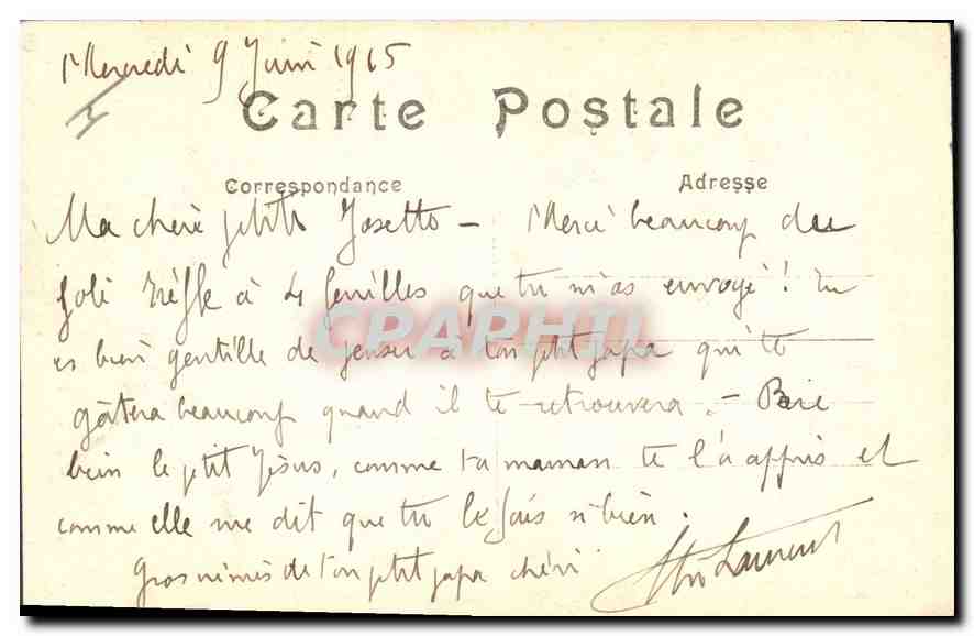 Le Crime de Reims — Église Saint-André, Rue du Faubourg Cérès — LL. — Verso