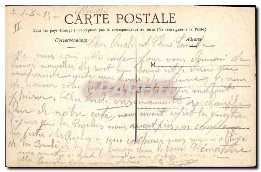 Verrières — Der treue Hund auf dem Grab seiner Freunde — nach L'Illustration, n°10-1914 — Rückseite