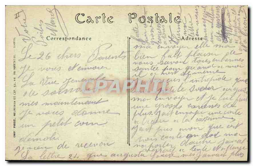 SOISSONS — Faubourg Saint-Vaast — Nouvianing, Edit. Claye (S. et M.) — Verso