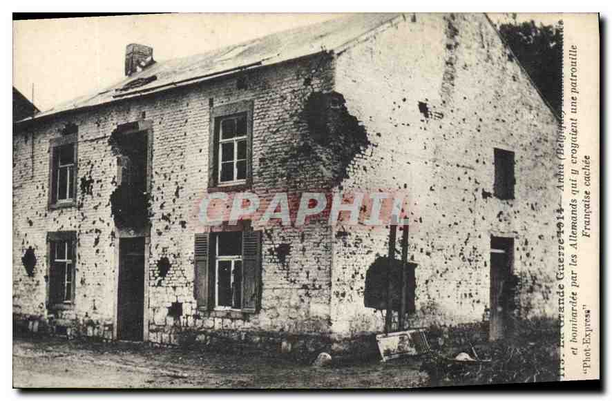 Ardennen - Ein Haus bombardiert von den Deutschen — Phot-Express