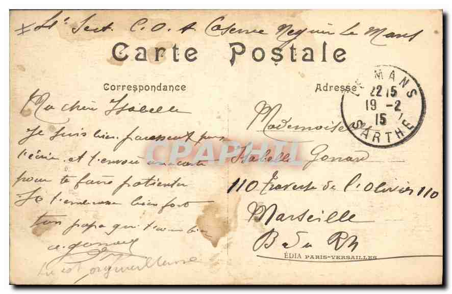 Reims — Straße in der Nähe der Kathedrale — LL. n°88 — Rückseite